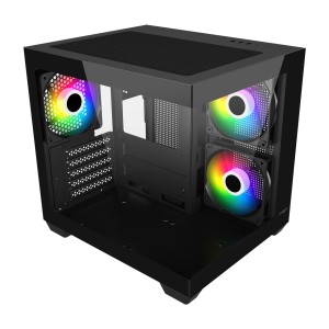 FSP S140-BA Carcasa Mini Tower mITX, mATX Negro ARGB
