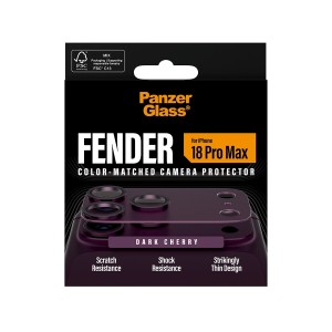 PanzerGlass ® Fender Camera Lens Protector Dark Cherry iPhone 18 Pro Max Protector de pantalla 1 pieza(s)