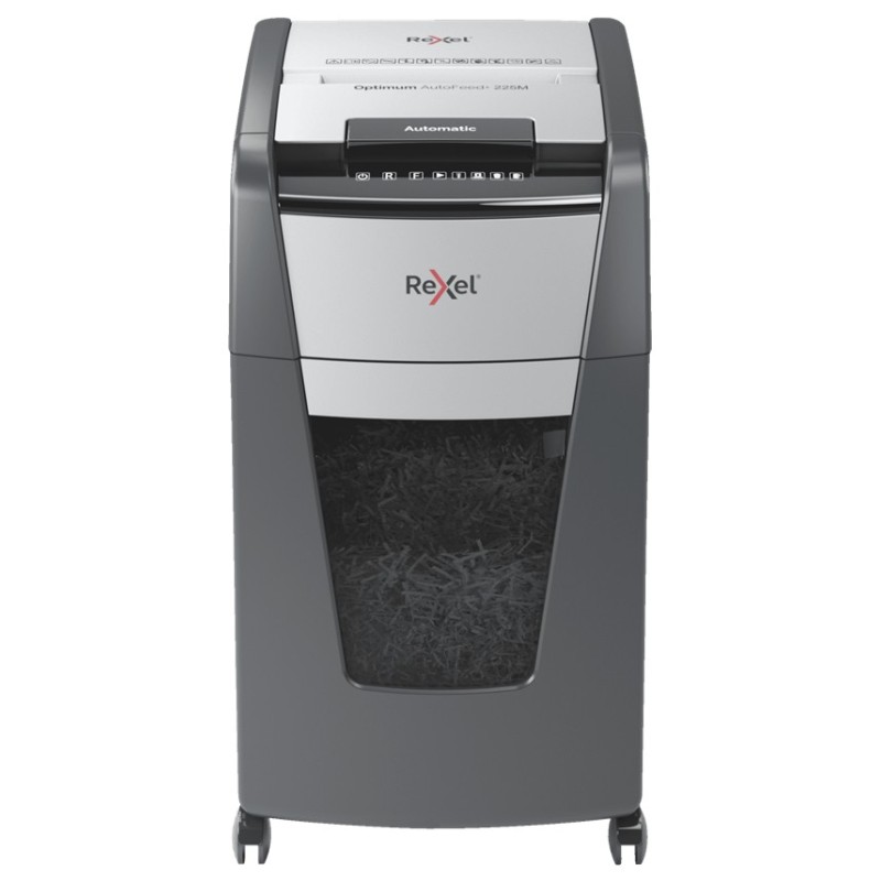 Rexel AutoFeed+ 225M triturador de papel Microcorte 55 dB 23 cm Negro, Gris