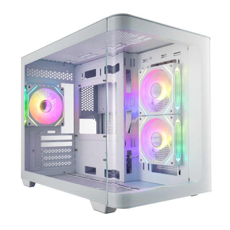 FSP S380-WA Carcasa Mini Tower mITX, mATX Blanco ARGB