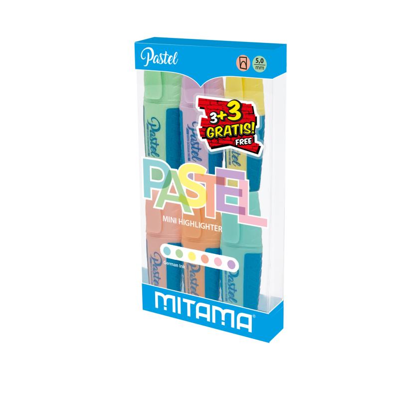 Mini Evidenziatori Pastello pz. 3+3 omaggio marcador 6 pieza(s) Multicolor