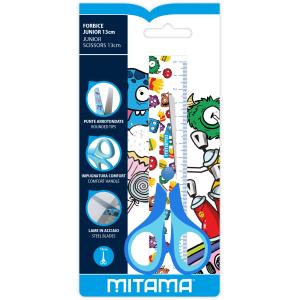 Forbice Scuola 13 cm. Corte recto Multicolor