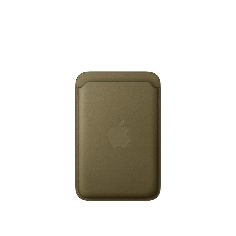 Cartera de trenzado fino con MagSafe para el iPhone - Oliva oscuro