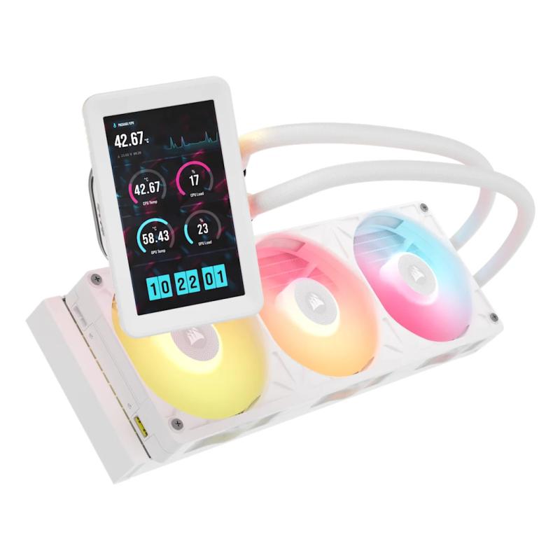 iCUE LINK TITAN II 360 RX LCD AIO Liquid CPU Cooler Procesador Kit de refrigeración líquida 12 cm Blanco 1 pieza(s)