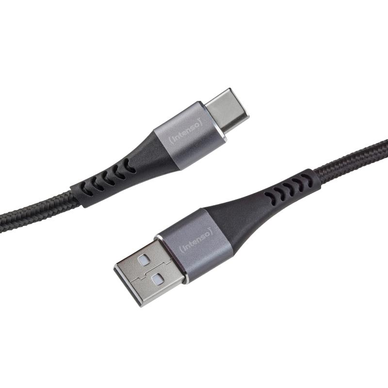 CHARGING/DATA CABLE MODEL A60C / 2 METER / BLACK cable USB 2 m USB A USB C Negro