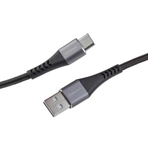 CHARGING / DATA CABLE / MODEL A60C / 1 METER LENGTE / KLEUR ZWART cable USB 1 m USB A USB C Negro