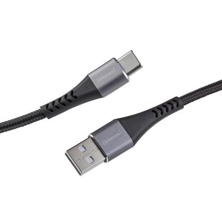 CHARGING / DATA CABLE / MODEL A60C / 1 METER LENGTE / KLEUR ZWART cable USB 1 m USB A USB C Negro