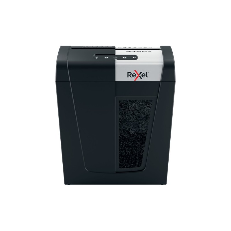 Rexel Secure MC4 triturador de papel Microcorte 55 dB Negro, Plata