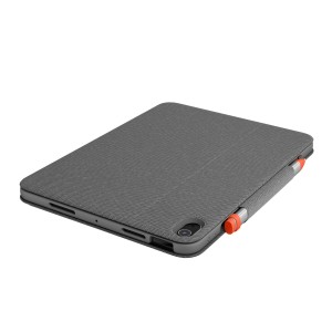 Logitech Folio Touch AZERTY Francés Smart Connector Gris