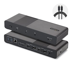 StarTech.com 206UE-TB5USB4DOCK base para portátil y replicador de puertos Alámbrico Thunderbolt 5 Negro, Gris