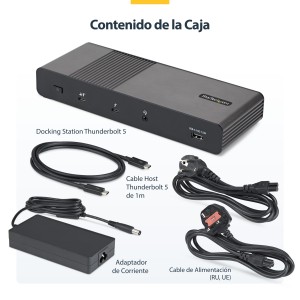 StarTech.com 206UE-TB5USB4DOCK base para portátil y replicador de puertos Alámbrico Thunderbolt 5 Negro, Gris