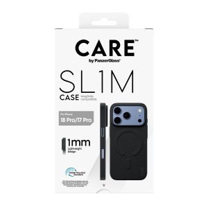 PanzerGlass CARE™ by ® SL1M Case Black w. MagSafe iPhone 18 Pro | 17 Pro funda para teléfono móvil Negro