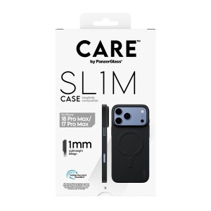 PanzerGlass CARE™ by ® SL1M Case Black w. MagSafe iPhone 18 Pro Max | 17 Pro Max funda para teléfono móvil Negro