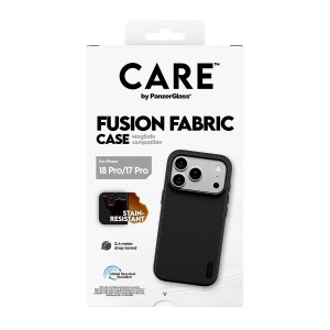 PanzerGlass CARE™ by ® Fusion Fabric Case Black w. MagSafe iPhone 18 Pro | 17 Pro funda para teléfono móvil 16 cm (6.3") Negro