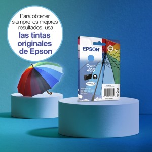 Epson Pack individual de tinta DURABrite Ultra cian 406 Paraguas