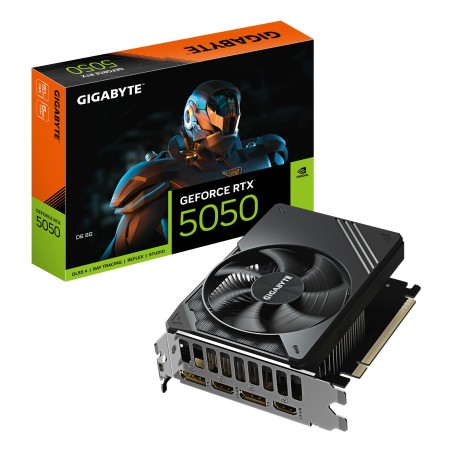 GIGABYTE GeForce RTX 5050 D6 8G Tarjeta Gráfica - 8GB GDDR6, 128bit, PCI-E 5.0, 2572MHz Frecuencia del núcleo, 2 x DP, 2 x