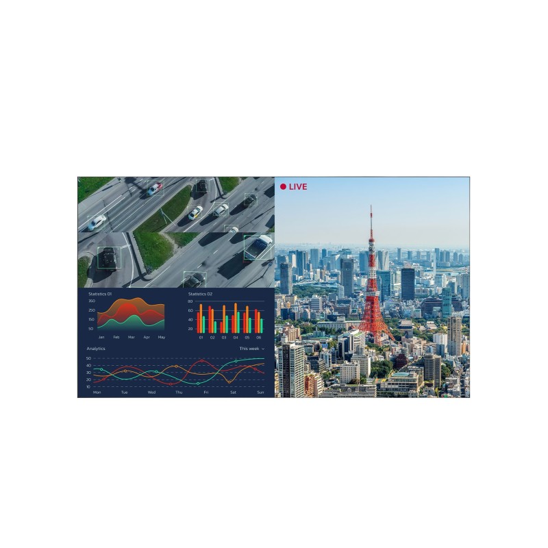 LG 55VM5R-H pantalla mural de vídeo LCD Interior
