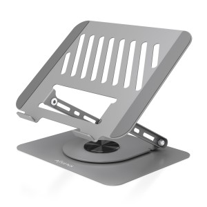 AISENS Soporte de Sobremesa XL Giratorio Ajustable para Portatil   Tablet 10"-17", Gris
