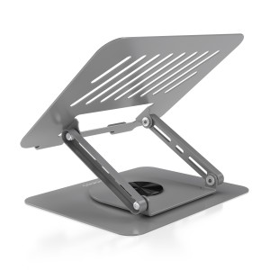 AISENS Soporte de Sobremesa XL Giratorio Ajustable para Portatil   Tablet 10"-17", Gris