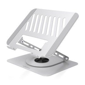 AISENS Soporte de Sobremesa XL Giratorio Ajustable para Portatil   Tablet 10"-17", Plata