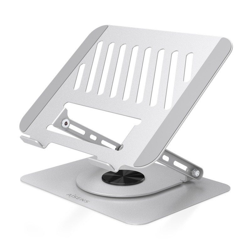 AISENS Soporte de Sobremesa XL Giratorio Ajustable para Portatil   Tablet 10"-17", Plata