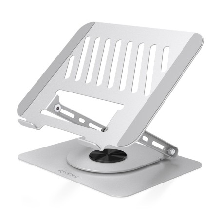 AISENS Soporte de Sobremesa XL Giratorio Ajustable para Portatil   Tablet 10"-17", Plata