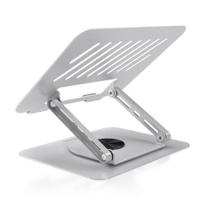 AISENS Soporte de Sobremesa XL Giratorio Ajustable para Portatil   Tablet 10"-17", Plata