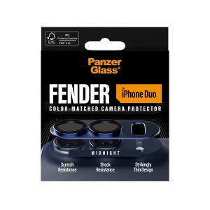 PanzerGlass ® Fender Camera Lens Protector Midnight iPhone Duo Protector de pantalla Apple 1 pieza(s)