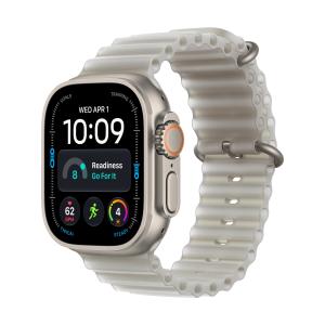 Watch Ultra 4 (GPS + Cellular) - Caja de titanio natural de 49 mm - Correa Ocean gris traslúcido