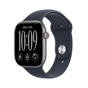 Watch Series 12 (GPS) - Caja de aluminio en gris espacial (46 mm) - Correa deportiva azul marino - Talla S/M
