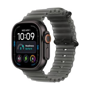 Watch Ultra 4 (GPS + Cellular) - Caja de titanio negro de 49 mm - Correa Ocean negro traslúcido