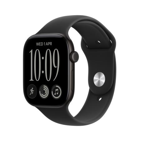 Watch Series 12 (GPS + Cellular) - Caja de aluminio en negro (42 mm) - Correa deportiva negra - Talla S/M