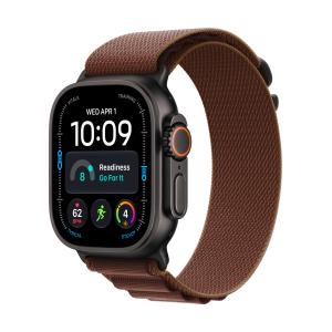 Watch Ultra 4 (GPS + Cellular) - Caja de titanio negro de 49 mm - Correa Loop Alpine burdeos - Talla M
