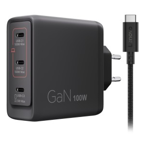 Lenovo G0A6100BEU cargador de dispositivo móvil Universal Negro Corriente alterna Carga rápida Interior