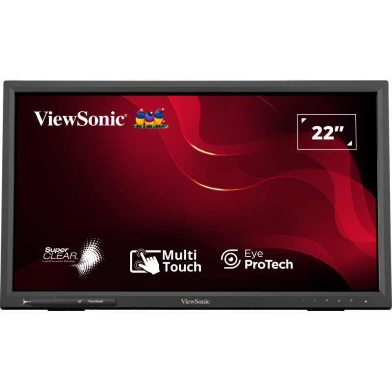 Viewsonic TD2223-2 pantalla para PC 55,9 cm (22") 1920 x 1080 Pixeles Full HD LCD Pantalla táctil Negro