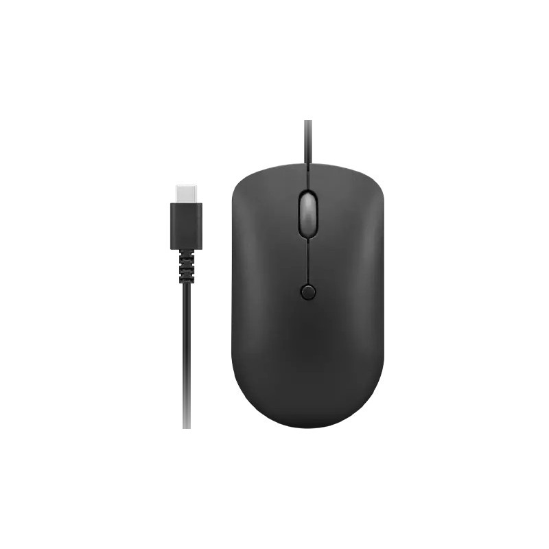 Lenovo GY51D20875 ratón Oficina Ambidextro USB Tipo C Óptico 2400 DPI