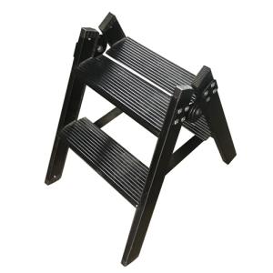 TABURETE SINEX 2 PELDAÑOS ALUMINIO NEGRO