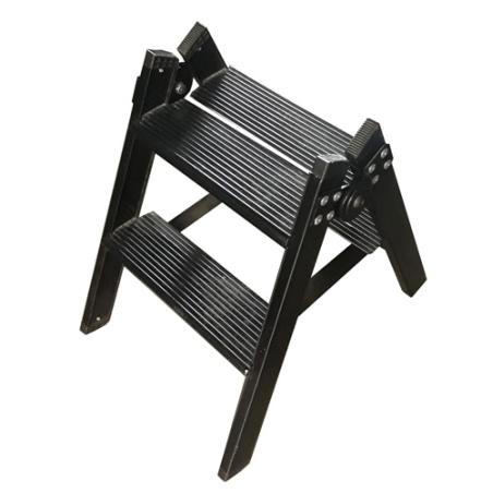 TABURETE SINEX 2 PELDAÑOS ALUMINIO NEGRO