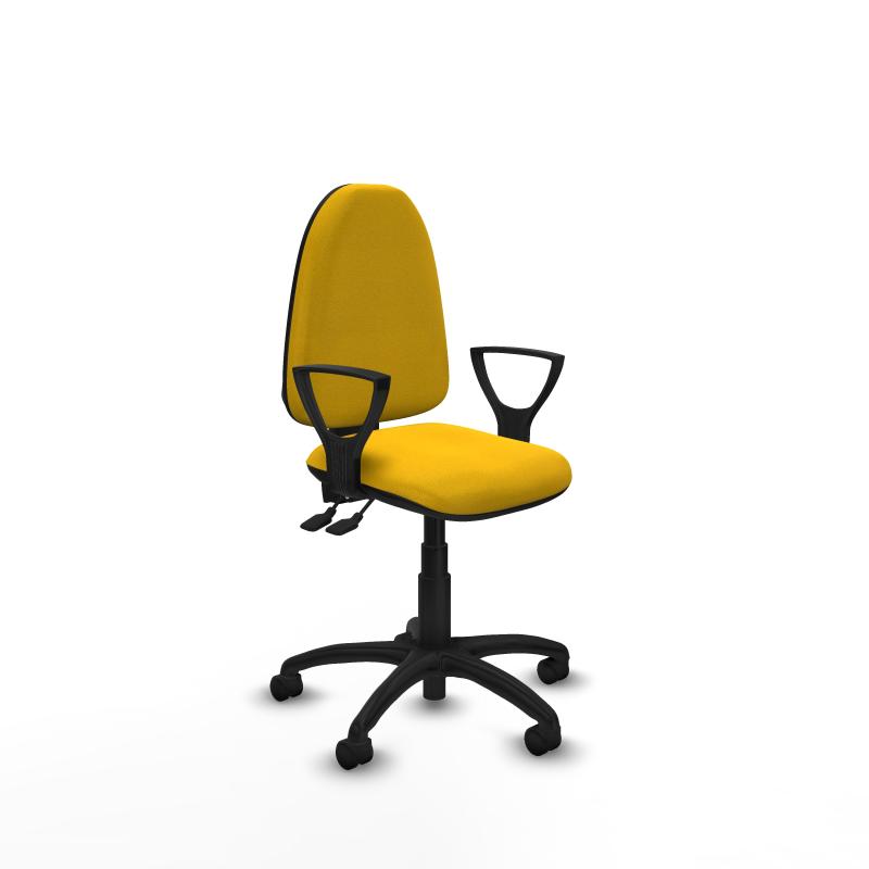Aına AS bali amarillo brazos fijos base poliamida ruedas nailon 50mm