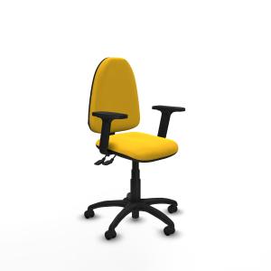 Aına CPDM similpiel amarillo brazos 2D base poliamida ruedas engomadas 50mm