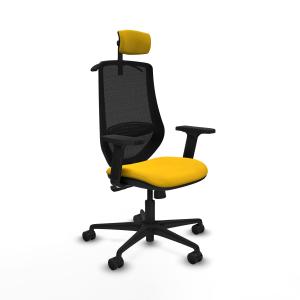 Mardos sincro bali amarillo brazos 2D base nailon ruedas 65mm nailon cabecero 2D perchero