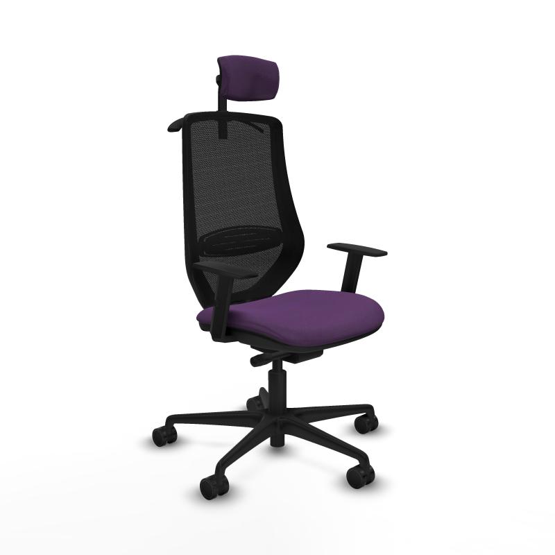 Mardos traslack bali morado brazos 1D base nailon ruedas 65mm nailon cabecero 2D perchero