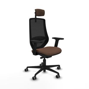 Mardos traslack bali marrón oscuro brazos 2D base nailon ruedas 65mm engomadas cabecero 2D