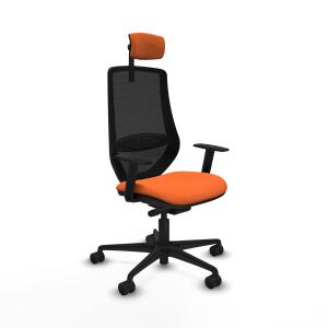Mardos traslack bali naranja brazos 1D base nailon ruedas 65mm nailon cabecero 2D