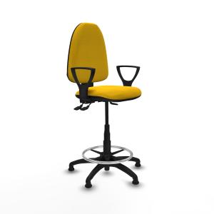 Taburete Aına AS bali amarillo brazos fijos base poliamida topes