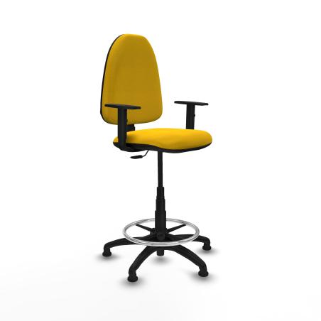 Taburete Aına CP bali amarillo brazos 1D base poliamida topes
