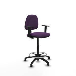 Taburete Isso CP bali morado brazos 1D base poliamida topes
