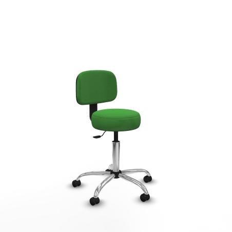 Silla Llanos giratorio bali verde base cromada 600 ruedas engomadas 50
