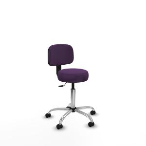 Silla Llanos giratorio bali morado base cromada 600 ruedas engomadas 50