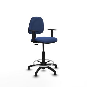 Taburete Isso CP bali azul marino brazos 1D base poliamida topes